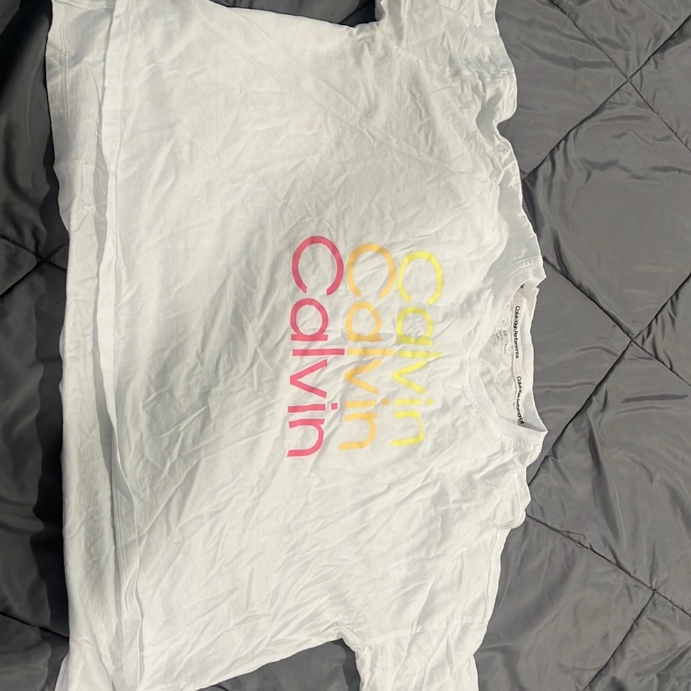 Calvin Klein Performance crop top, white, size large